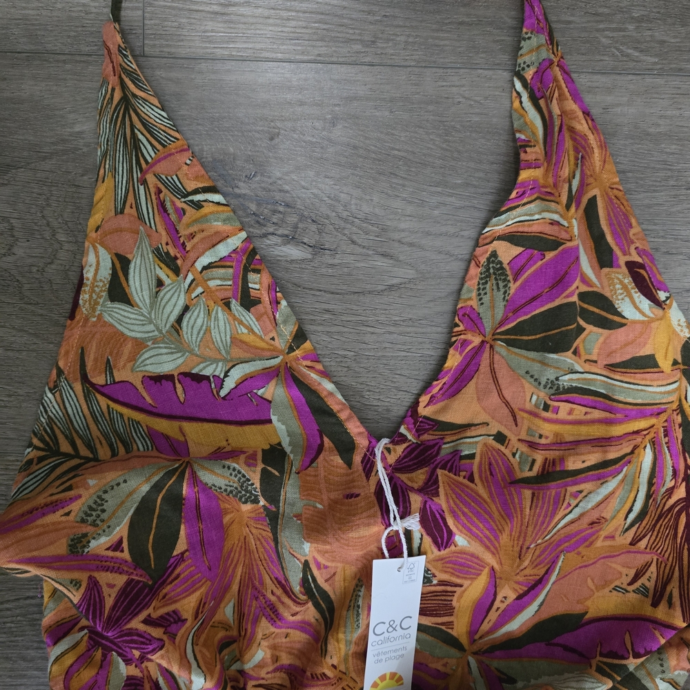 C&C California Orange, Pink & Green Tropical Maxi Dress - Picture 5 of 9